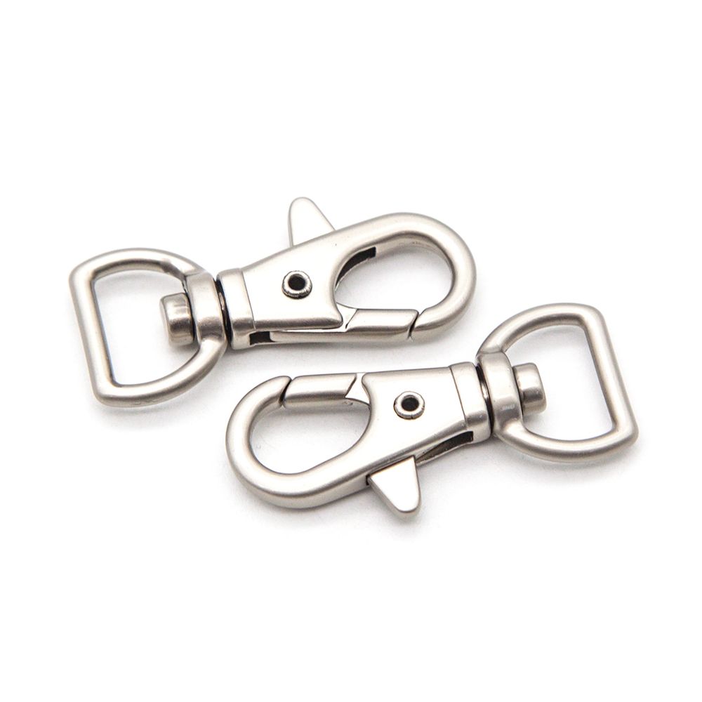 Карабин металл 13.0 мм (40х18 мм), серебро, 10 шт