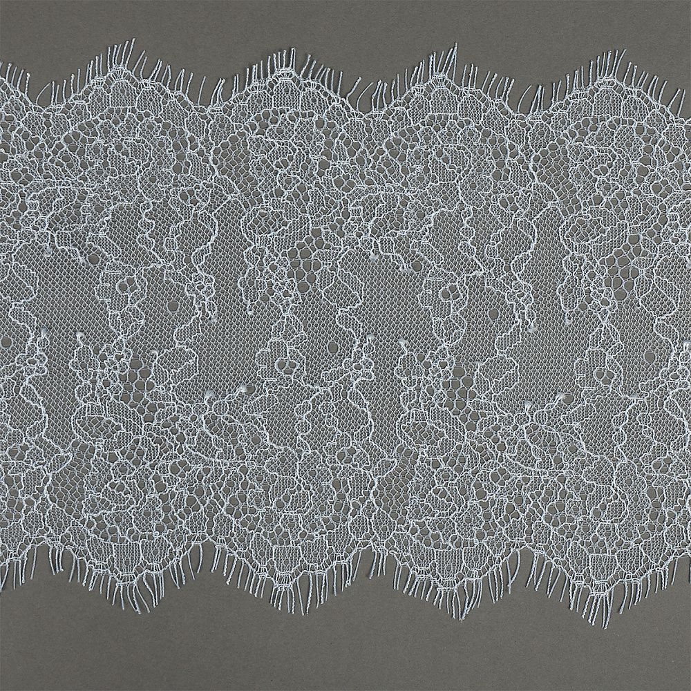 Кружево шантильи (реснички) диз. A88 шир.170мм цв.F183 голубой, 3 метра, Kruzhevo