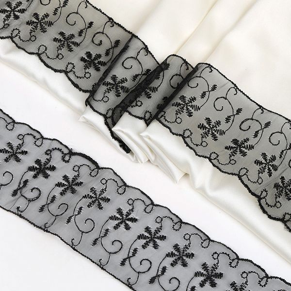 Кружево капроновое 65 мм / 13.7 м, 30011 цв.039 черный, Kruzhevo