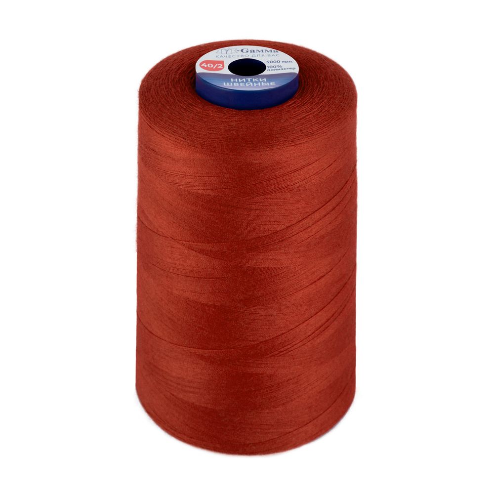 Нитки универсальные Gamma 40/2, 4570 м (5000 ярд) / 1 кат., 116 т.красный