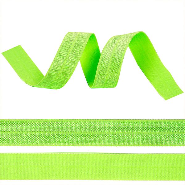 Резинка бельевая (окантовочная) блестящая 15.0 мм / 50 метров, Б.3208A, A3208 зеленый лайм