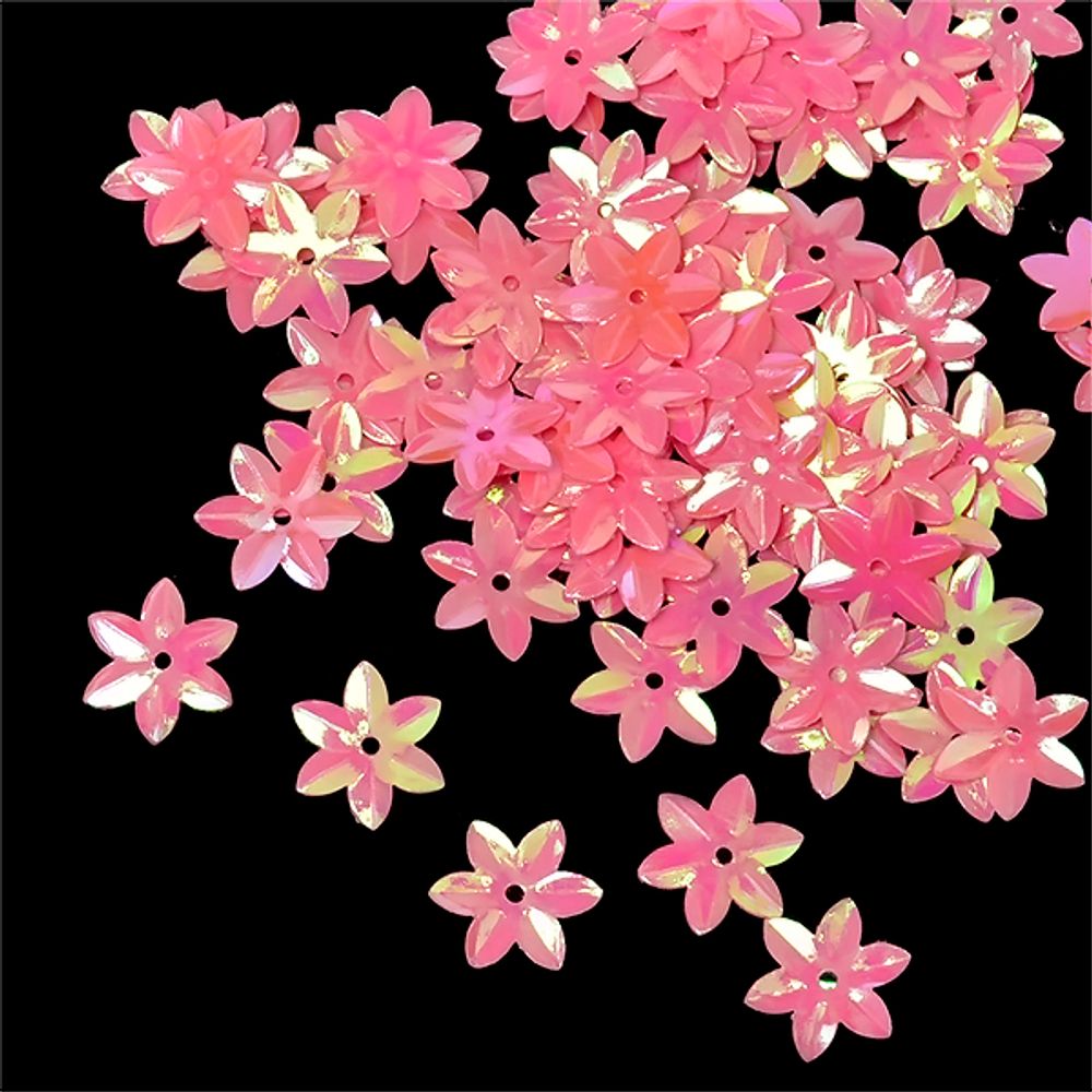 Пайетки плоские 15 мм, TYY-FLK462, цв.029 розовый, уп.50г