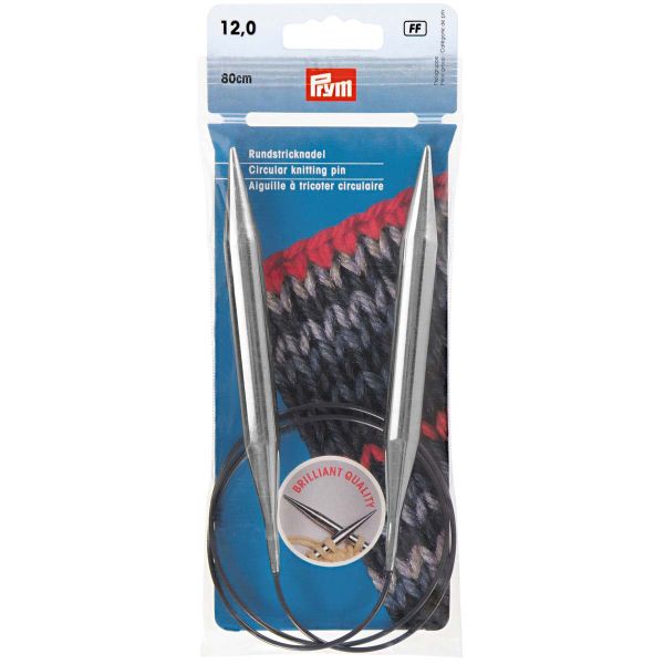 Спицы круговые Prym ⌀12,0 мм, 80 см, S090333