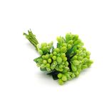 Цветы искусственные декоративные 2см (12 штук) (зеленый)