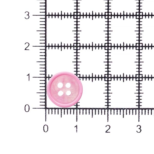Пуговицы 4 прокола 18L (11мм), пластик (col.12 розовый), CB_M-57, 72 шт
