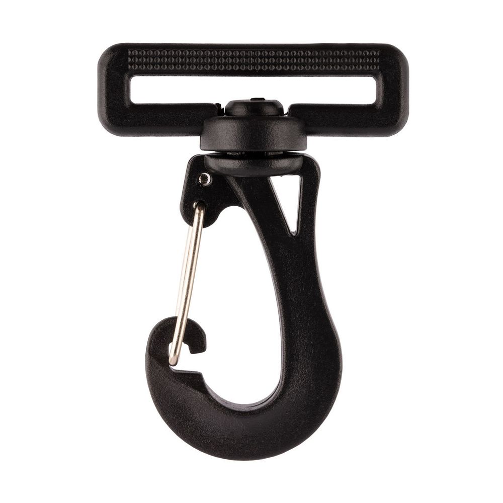 Карабин пластик с металлической застежкой 38 мм, 50 шт, черный, Gamma GHB001