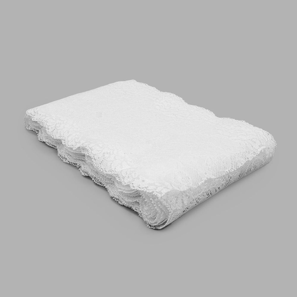 Кружево бельевое эластичное 175 мм / 10 м, белый