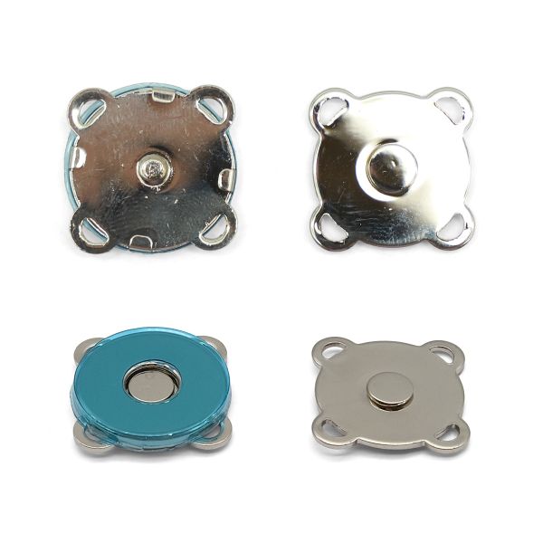 Кнопка магнитная металл пришивная ⌀18.0 мм, никель, 4 шт, BIG