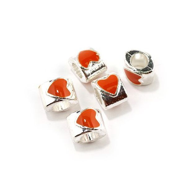 Бусины металл с эмалью 8х8 мм, №2 in ⌀5 мм, 10 шт, Tesoro