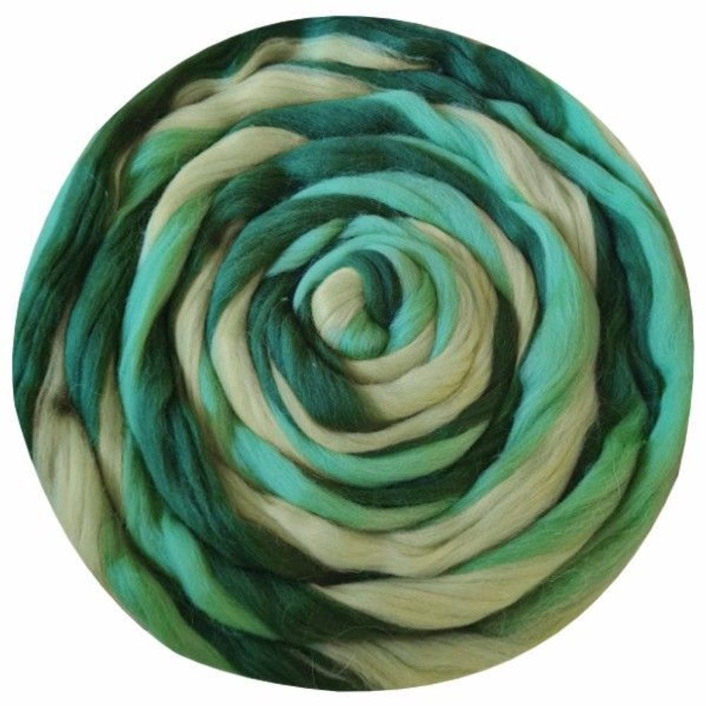 Шерсть для валяния Троицкая Гребенная лента (100%полутонкая шерсть) 100г цв.1519 мультиколор (з.яблоко, мор.водоросли, липа) Шерсть для валяния Троицкая Гребенная лента (100%полутонкая шерсть) 100г цв.1519 мультиколор (з.яблоко, мор.водоросли, липа)