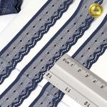 Кружево эластичное (стрейч) 25 мм, 8028, цв.S919 синий сапфир уп.50м, Kruzhevo