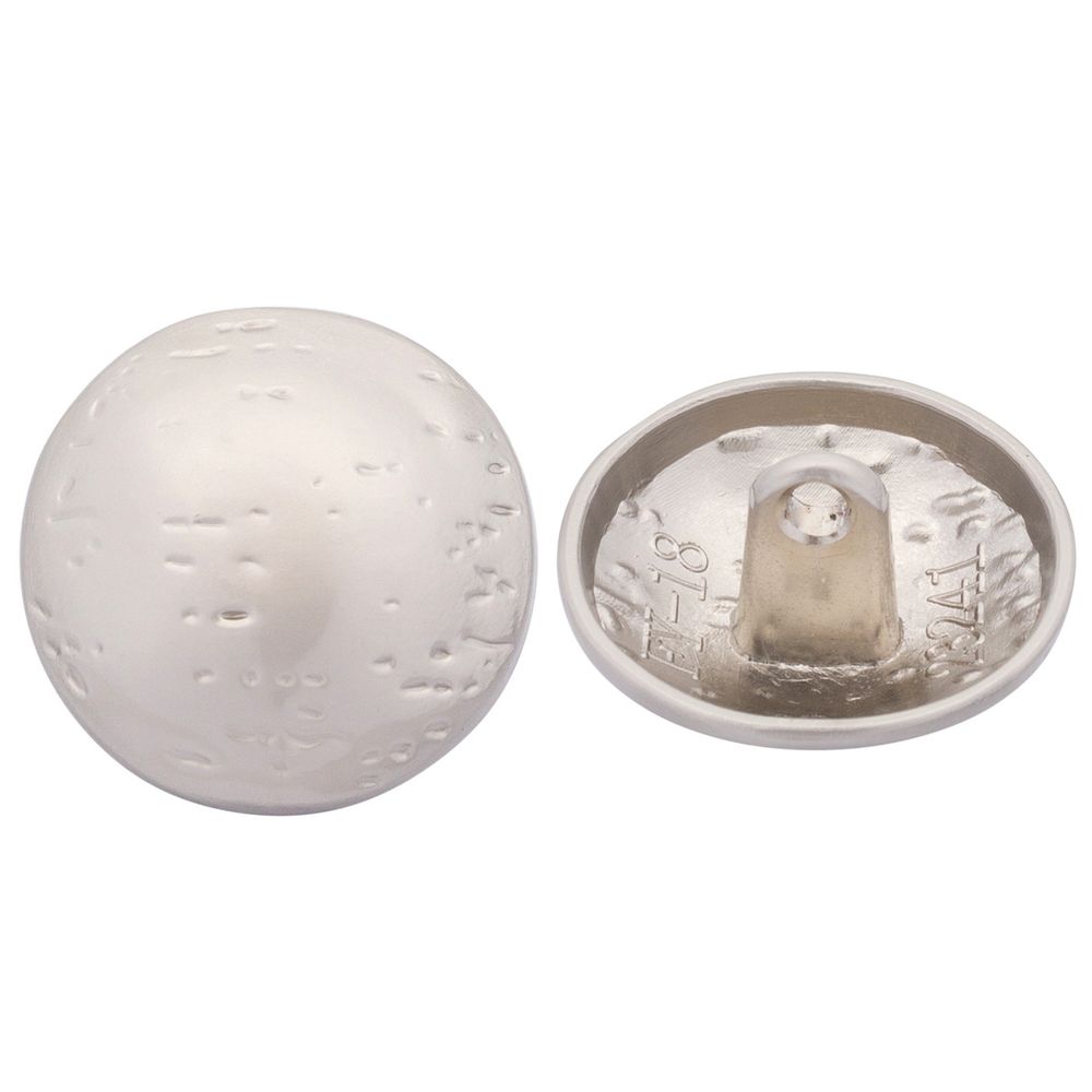 Пуговицы на ножке 28L=18 мм, металл, M.Silver (матовый серебристый), 10 шт, MP21