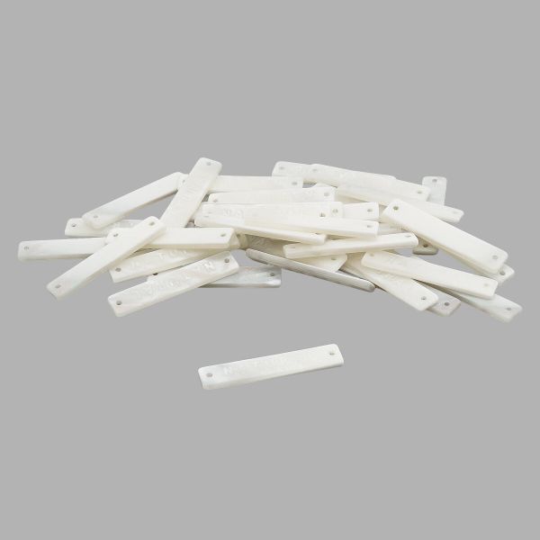 Украшение пришивное 30х6 мм, пластик, молочный, СВ_Т-21, 36 шт