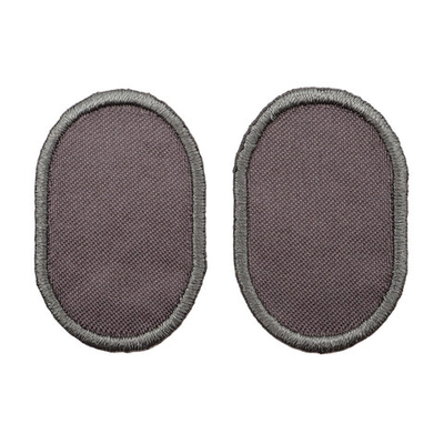Термоаппликация Овал 4,5х3см, уп., 2 шт, цв.серый