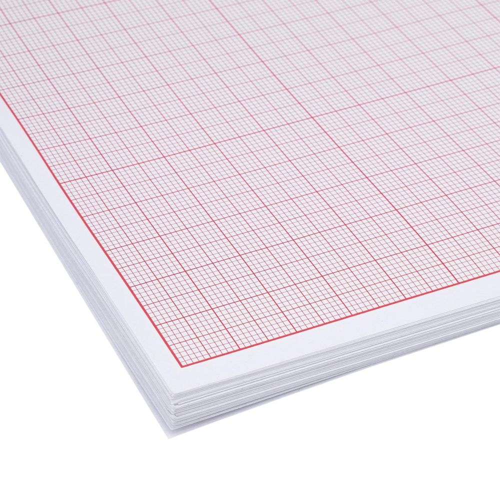 Бумага масштабно-координатная 80 г/м², А4 Маджента, 50 листов