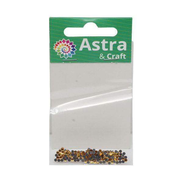 Стразы термоклеевые, 2 мм, ss6, 150 шт/упак (110 золотой)