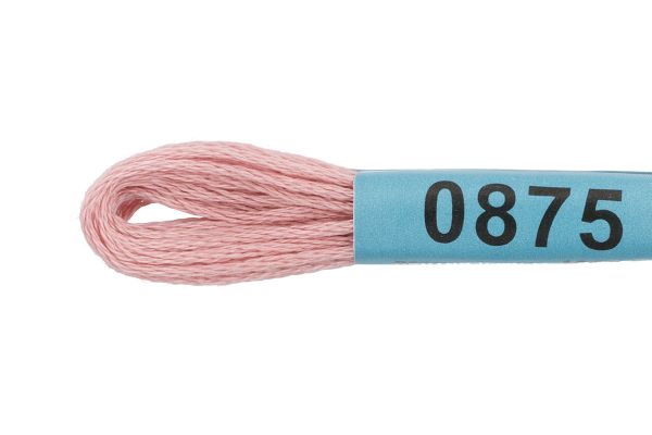 Мулине Gamma 100% хлопок, цв.0875 бл.серо-розовый, 24 мотка по 8 метров