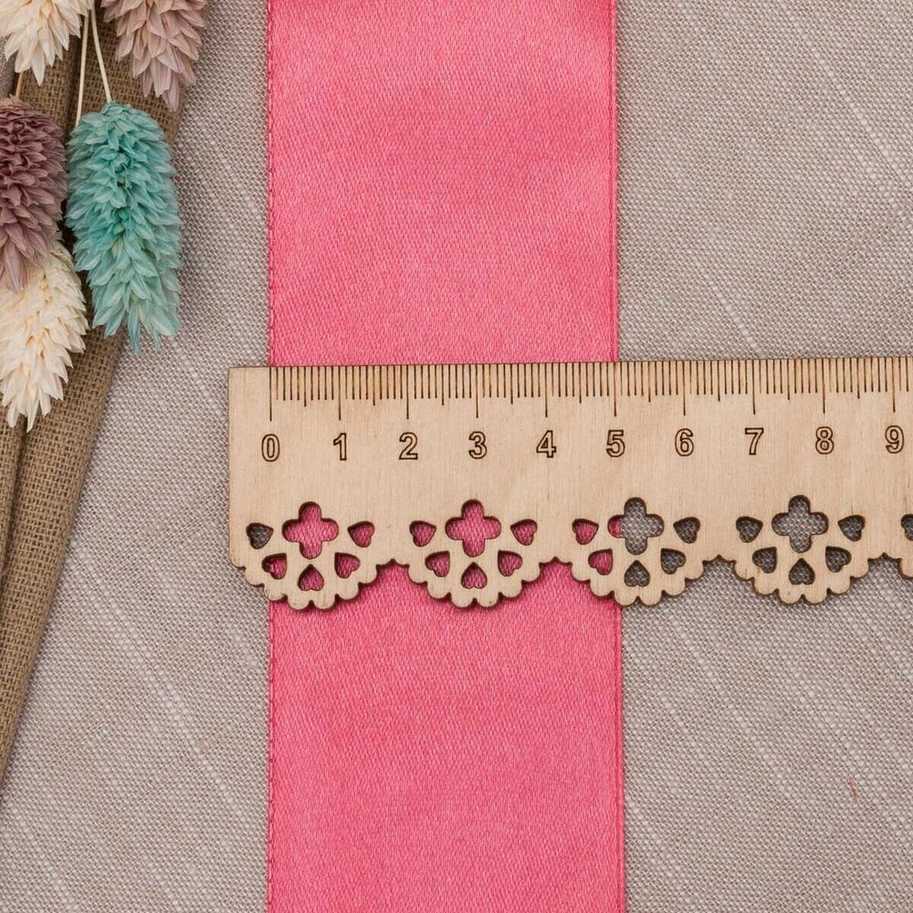 Лента атласная 1-сторонняя 50.0 мм / 22.86±1 метров, аналог 7730446, 163 коралловый, DDZ2401, Globus