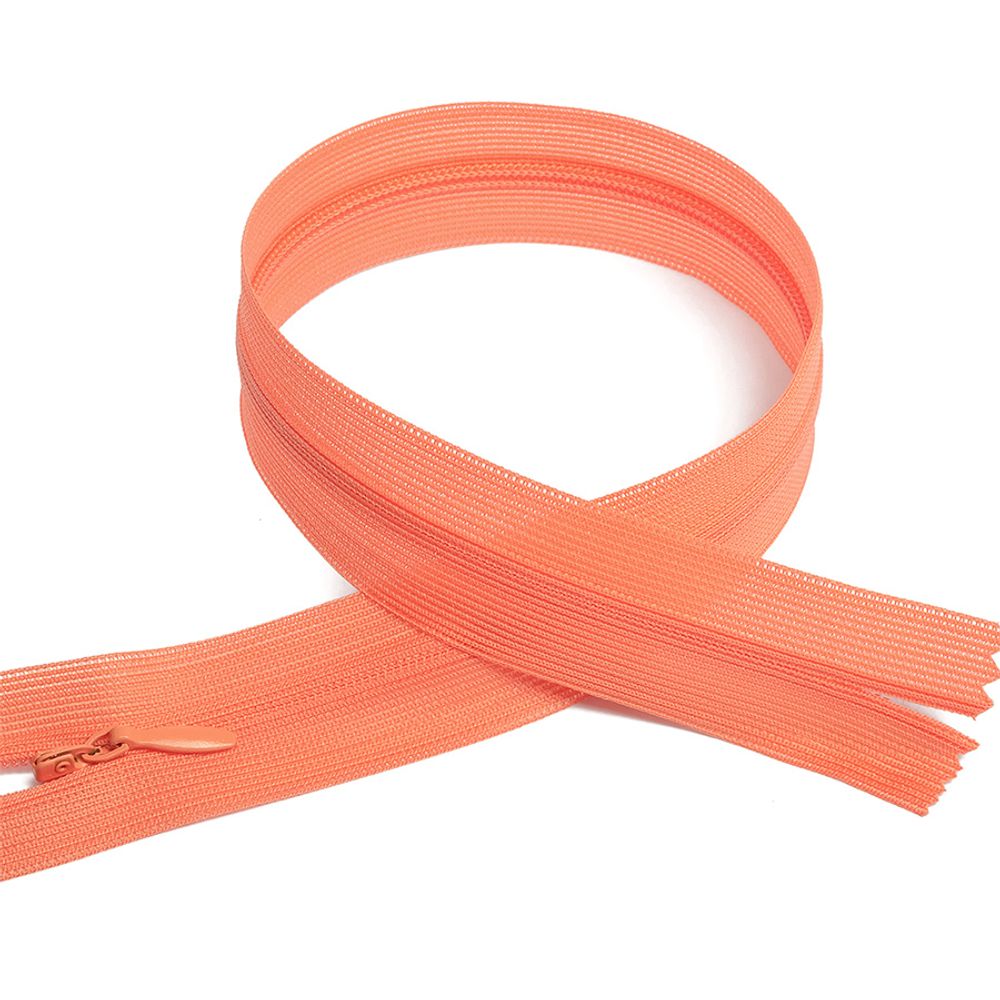 Молния потайная (скрытая) Т3 (3 мм) 1 зам., н/раз., 50 см, цв.F156 розовый уп.50 шт Молния потайная (скрытая) Т3 (3 мм) 1 зам., н/раз., 50 см, цв.F156 розовый уп.50 шт