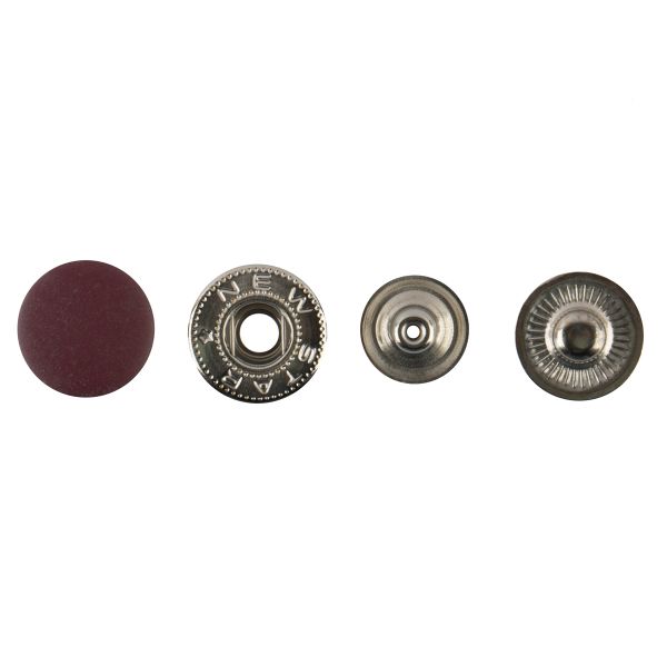 Кнопка Альфа (S-образная) ⌀15 мм, 72±5 шт, soft-touch металл, бордовый soft-touch, Micron