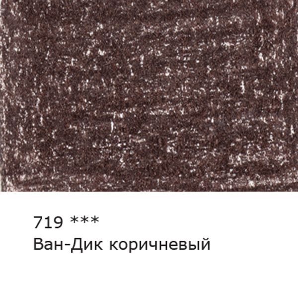 Карандаш цветной художественный заточенный, 6 шт, 719 Ван-Дик коричневый (Van Dyke brown), Vista-Artista Gallery VGCP