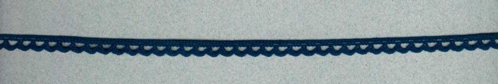 Кружево вязаное (тесьма) 07 мм, синий, 30 метров, IEMESA