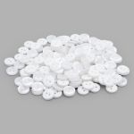Пуговица 18L (11мм) 2 прокола, пластик (белый), БС1743, 12 шт