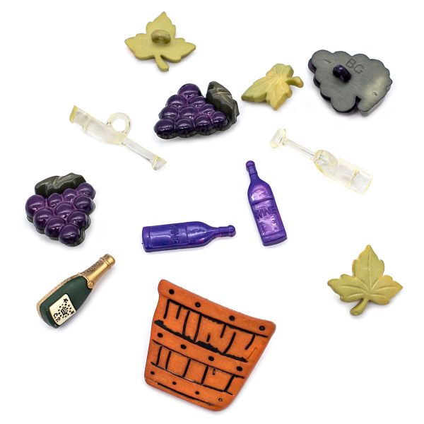 Украшения декоративные пуговицы Винодел