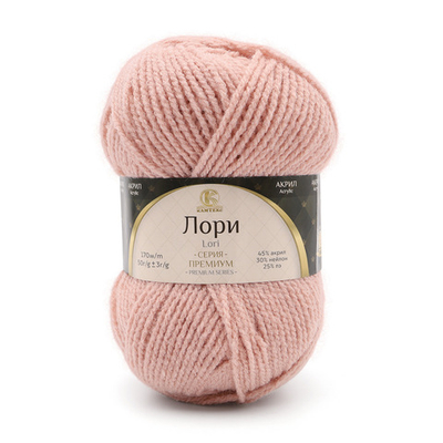 Пряжа Камтекс Лори / уп.5 мот. по 50 г, 170 м, 151 св персик
