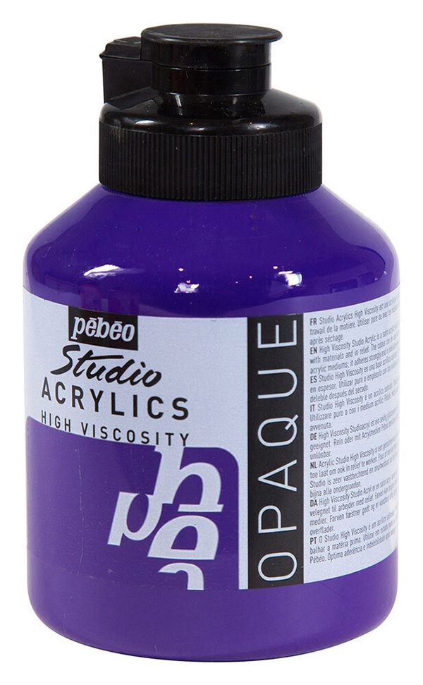 Краска акриловая Acrylics 500 мл, 171047 кобальт т.фиолетовый, Pebeo