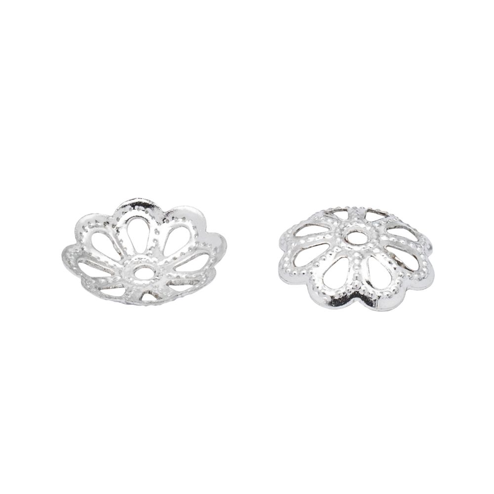 Шапочка для бусин, 10мм 50 шт/упак, Astra&Craft (Никель), 4AR198