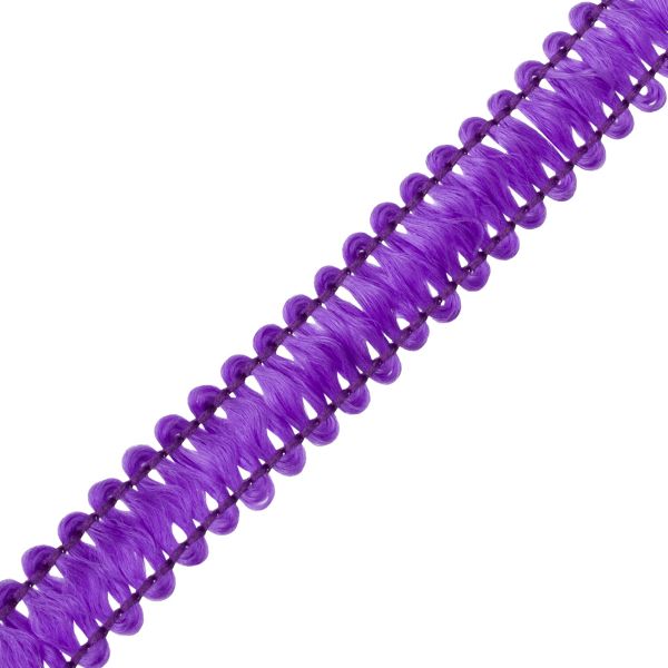 Тесьма отделочная 6 мм / 25 метров, вязаная, рис 9166, фиолетовый, С3702Г17