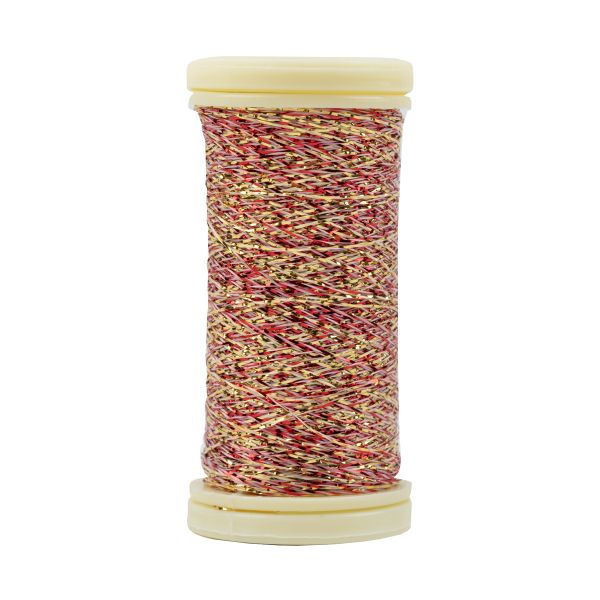Мулине Gamma металлик M 5 мотков по 50 метров, M-126 золотистый/красный, Gamma BRILL