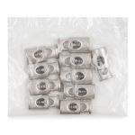 Фиксатор (зажим) для шнура металл 1 отв., 20х10 мм, (in ⌀4.5 мм), цв.никель, 10 шт