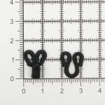 Крючки пришивные в оплетке 10х25 мм, цв.черный, 100 шт