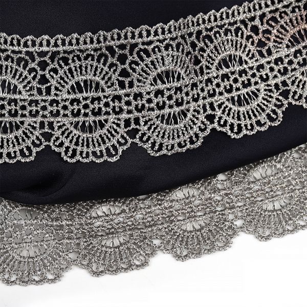 Кружево гипюр (плетёное) 45 мм, диз.2500 цв.E6815 серый уп.13.71м, Kruzhevo