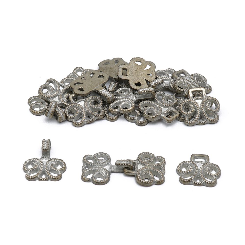 Крючки пришивные декоративные 25х14 мм, white, 10 шт