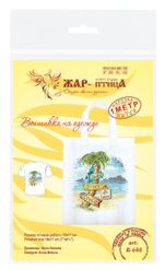 Набор для вышивания нитками МП Студия (Жар-птица), вышивка на одежде Дорога к морю, 18х17 см