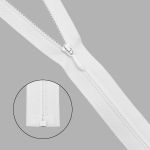 Молния трактор Arta Т5 (4.5 мм) 1 зам., разъем., 40 см, F цв. 001 белый, уп.5 шт