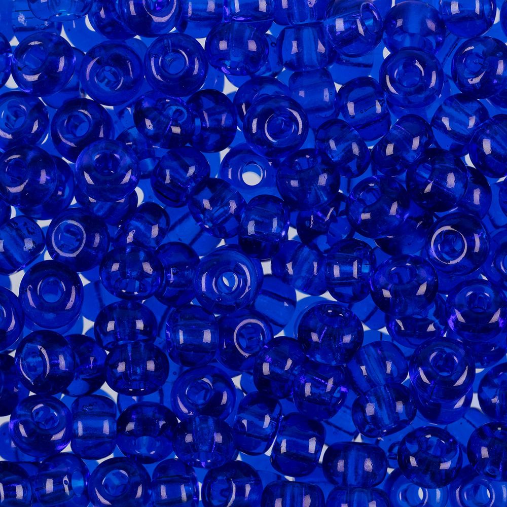 Бисер Preciosa круглый 02/0, 6 мм, 50 г, 60300 синий, 311-19001