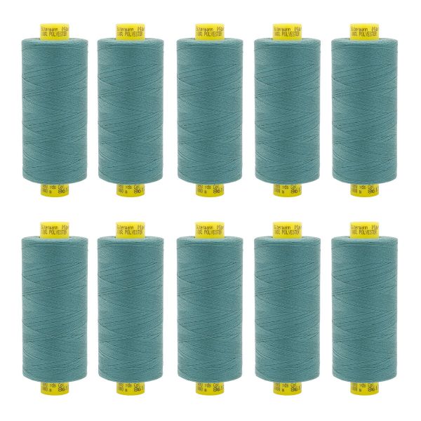 Нитка особо тонкая Gutermann Mara №150 (150/2), 1000 м, 713953, цв. 8617 темная полынь, 1 катушка