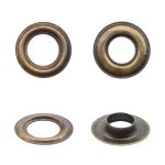 Люверсы металл ⌀12.0 мм (внутр.), №26, сталь, антик, 100 шт, New Star