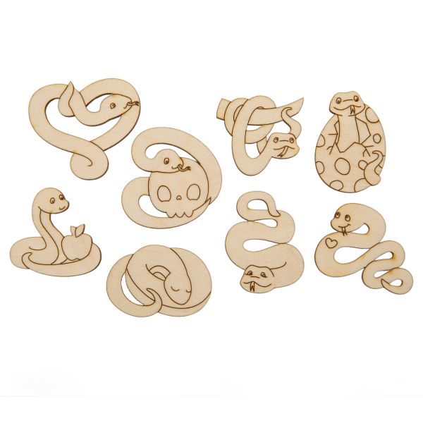 Заготовка из фанеры (мини набор) Змеи фанера 0.3 см, 2, Mr.Carving ВД-1248