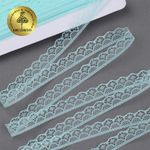 Кружево отделочное в стиле "трикотаж" 12 мм диз. 276, цв.08 мята, уп. 27,4 м