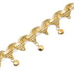 Тесьма металлизированная с бубенчиками 1,5см, 9,14м (золото)