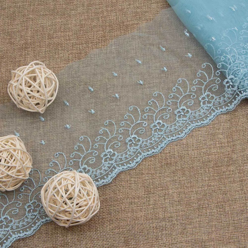 Кружево капроновое широкое 127 мм / 3.4 м (±4 см) 0574-5002, А783 св.лед