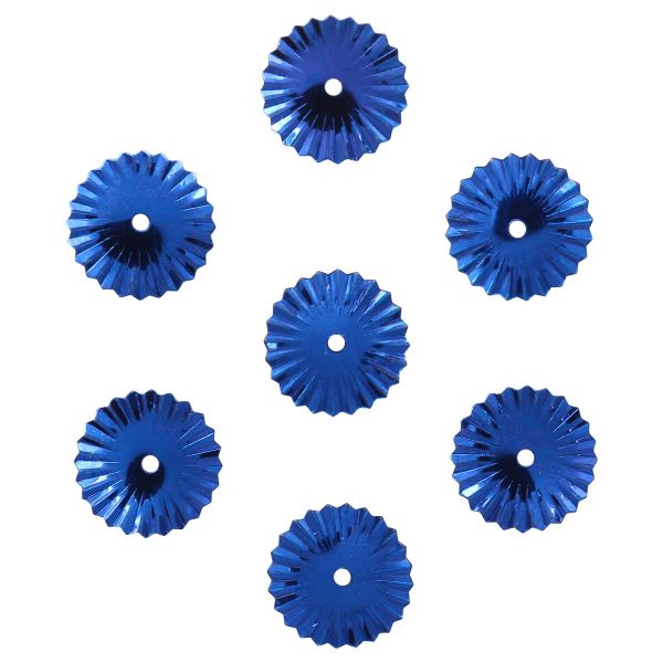 Пайетки фигурные рельефные 10 мм, Астра 10г, A5 синий, уп.10 шт