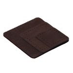 Набор заплаток пришивных из замши, ромб 4х5,6см, 6х8,4см, 8х11,2см, с перфорацией, 3 шт (21 темно-коричневый), 59405