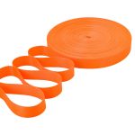 Стропа (ременная лента) 25 мм / 45.5 метров, [15 г/пог.м], оранж неон цв. 27, ГРХ10034