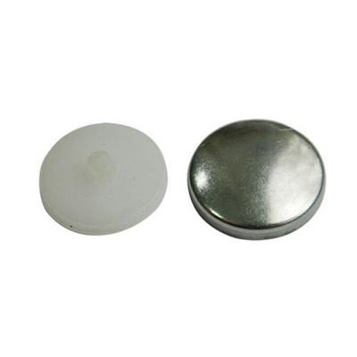 Пуговицы под обтяжку на ножке 40L=25 мм, металл/пластик, 250 шт, New Star (белый)